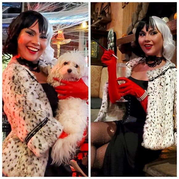 🖤🤍 6PCS Halloween Bundle Cruella Cosplay Costume Party1920s Accessories Set - Picture 16 of 17